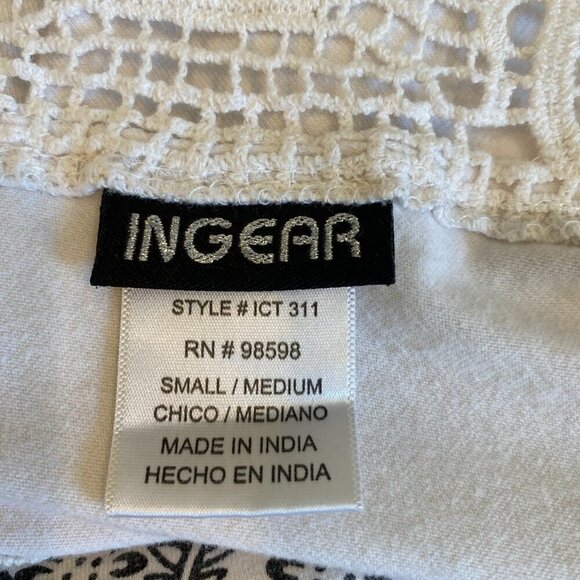 Bundle of Ingear Resort/Beach Cover-up Dress S/M & Straw Fedora Hat #98R - Picture 11 of 12